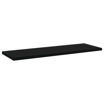 NNEVL Bookshelf Boards 4 pcs Black 60x20x1.5 cm Chipboard