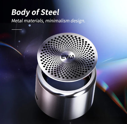 NNEOBA Mini Speaker with Custom Bass Radiator Silver