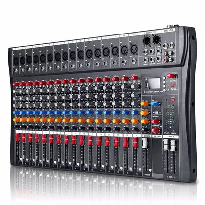 NNEDSZ Hridz 16 Channels Audio Sound Mixer Mixing DJ Console USB with 48V Phantom Power
