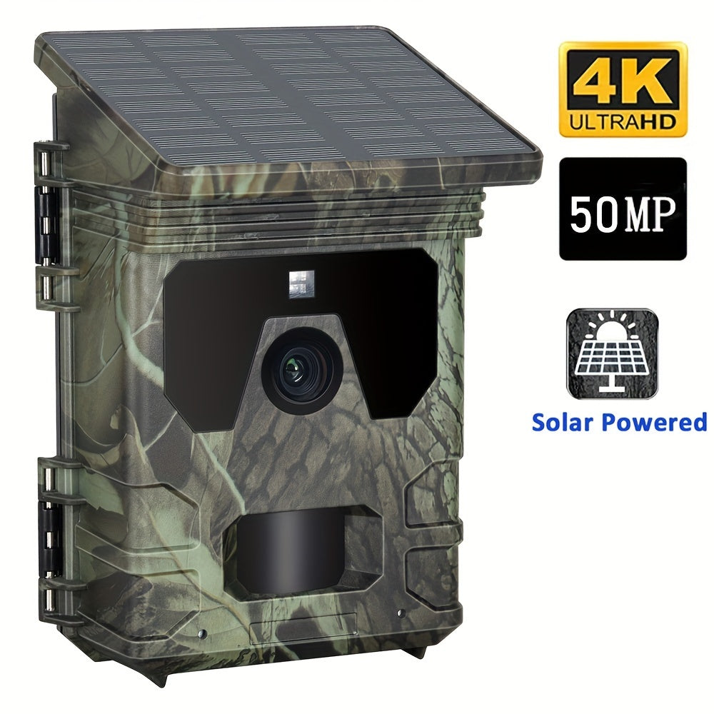 NNETM Solar-Powered 4K Wildlife Trail Cam Hunting Camera