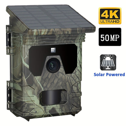NNETM Solar-Powered 4K Wildlife Trail Cam Hunting Camera